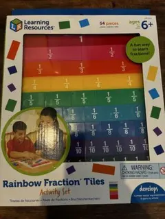 Rainbow Fraction Tiles Activity 分数 54ピース