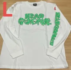 【新品未使用】HEADGOONIE ロンT ホワイト L 骸骨