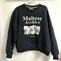 WaiKei ワイケイ マルチーズ トレーナー スウェット 長袖 黒 正規品