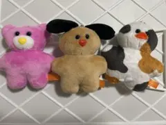 新品未使用　mojojojo モジョジョジョ マスコット 犬 三毛ひよこ クマ
