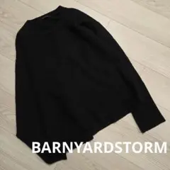匿名発送　BARNYARDS 黒 長袖ニットセーターのサムネイル