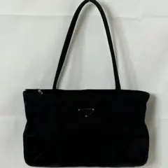 PRADAナイロン レザー切替　黒トートバッグ三角ロゴ肩掛可