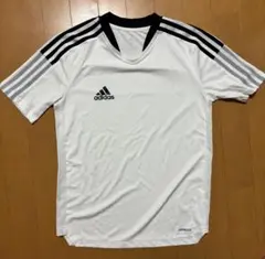 adidas ホワイト ストライプ シャツ M