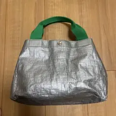 週末お値下げ　レア⭐︎ファクトリーオモト/ シルバートートバッグ