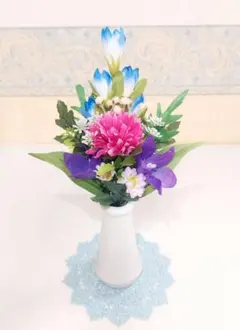 仏花　造花　花束　インテリア 赤紫 仏壇 1束 ※花器はついておりません