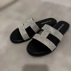 NATURAL BEAUTY BASIC キラキラフラットサンダル　M