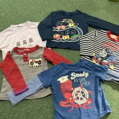 【限定値下】男の子 まとめ売り　長袖　トップス　ロンT Tシャツ　5枚セット90