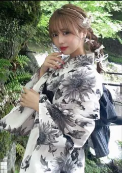 アンティーク向日葵浴衣セット‼️ゆかた 兵児帯 大人 ひまわり ヒマワリ