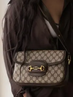 GUCCI オールドグッチ GGスプリーム ホースビット ショルダーバッグのサムネイル
