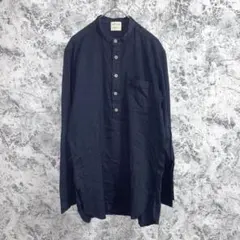 ユナイテッドアローズバイステテコドットコム　シャツ　長袖【M】ネイビー　丈長め