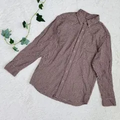 UNIQLO　フランネルシャツ　ブロックチェック　レッド　М