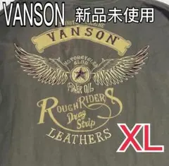 新品　VANSON バックロゴ　バンソン ロンT 刺繍ロゴ アームロゴ　XLのサムネイル