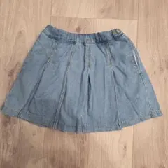 GU ライトブルーデニムスカッツ 130cm