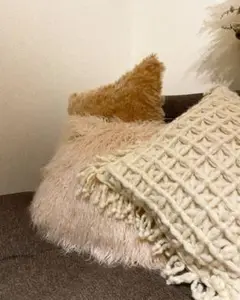 フェイクファークッションカバー