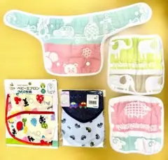 【新品】​優しい8層ガーゼ抱っこ紐カバー3点SET 2WAY スタイ エプロン