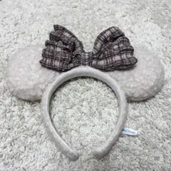 新作 ディズニー ミニー ボア カチューシャ ピンク