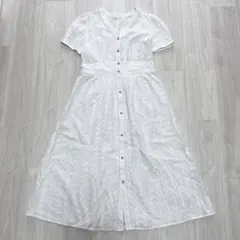 GU コットンレースワンピース