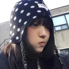 aeae EARFLAP BEANIE チャコール ビーニー ドット aeae ドット ビーニー チャコールグレー MUSINSA coyseio - メルカリ