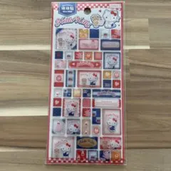 海外公式　タイル風シール　ハローキティ