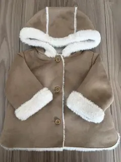 ZARA フード付きベージュジャケット 70.80cm