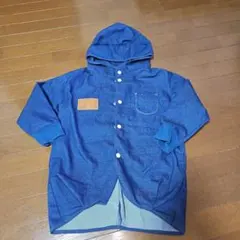 デニムブルー フード付きジャケット