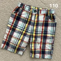 ホットビスケッツ ハーフパンツ 110 チェック柄 ミキハウス ダブルビー