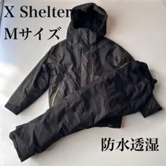 【M ワークマンX Shelter 上下セットアップ　ブラック】イエロー バイク