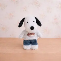 1756. スヌーピー ミニポーズぬいぐるみ 服 ෆ̈ ロンＴ & パンツ
