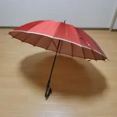 小宮商店 長傘 かさね 色　外側コーラルレッド／内側アイボリ― 16本骨