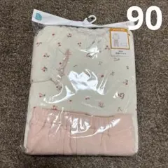 新品　90サイズ　長袖パジャマ　裏起毛　ベビー　冬　さくらんぼ　女の子
