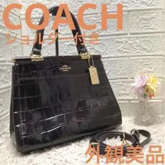 外観美品❣️COACHコーチ2wayバッグボルドーグレースバッグレディース