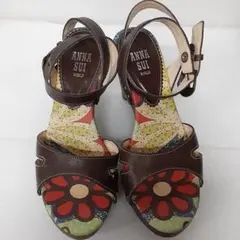 ANNA SUI ブラウン サンダル Sサイズ 0916-012