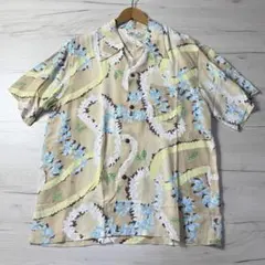 MAKANA LEI マカナレイ金魚柄 和柄アロハシャツ シルク3XL ピンク