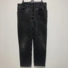 【メキシコ製】90s Lee ブラックデニム ストレートパンツ 34×32