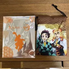 鬼滅の刃　ジョイフルコラボ　第四弾　巾着　竈門炭治郎　煉獄杏寿郎　シークレット