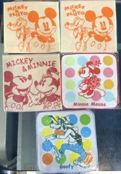 ディズニーミニタオル／ハンカチ 5枚セット