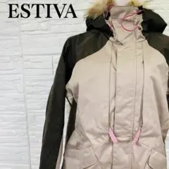 ESTIVA エスティバ スノーボードジャケット ベージュ×カーキ M【079】のサムネイル