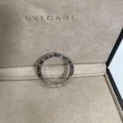BVLGARI シルバーリング　レザーのリングケース　箱　紙袋　フライヤー付き