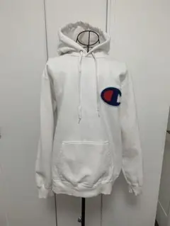 Champion ホワイト フード付きヘビーウェイトスウェット