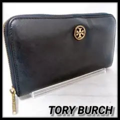 【美品♪】 TORY BURCH　トリーバーチ 長財布 レザー　ネイビー
