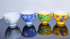 京焼 清水焼 黄交趾宝鳳凰 唐子 煎茶湯呑 昭阿弥 - メルカリ