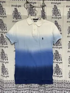 ラルフローレン　半袖ポロシャツ　ブルー　グラデーション　XS 165/88A