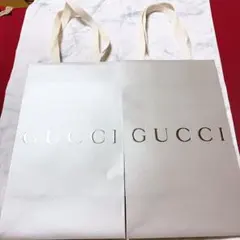 【限定品】グッチ ショップ袋 シルバー 紙袋 ショッパー GUCCI ギフト用