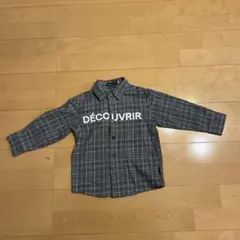 BeBe チェック柄長袖シャツ 100cm