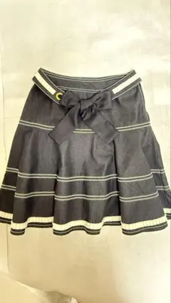 TO BE CHIC デニムスカート　リボンベルト付き　40