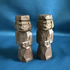 民俗的木製彫刻 2体セット