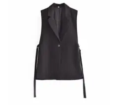 ジレ レディース ジレ ベスト トップス ノースリーブ ジャケット着痩せM