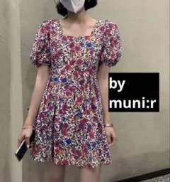 【バイムニール】花柄ミニスカートワンピースのサムネイル