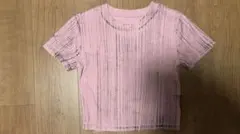 me+em selectクロップド丈リブTシャツ