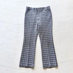 70s SEARS plaid flared slacksのサムネイル
